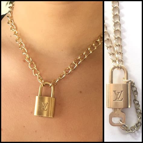 etsy louis vuitton lock necklace|Louis Vuitton lock necklace vintage.